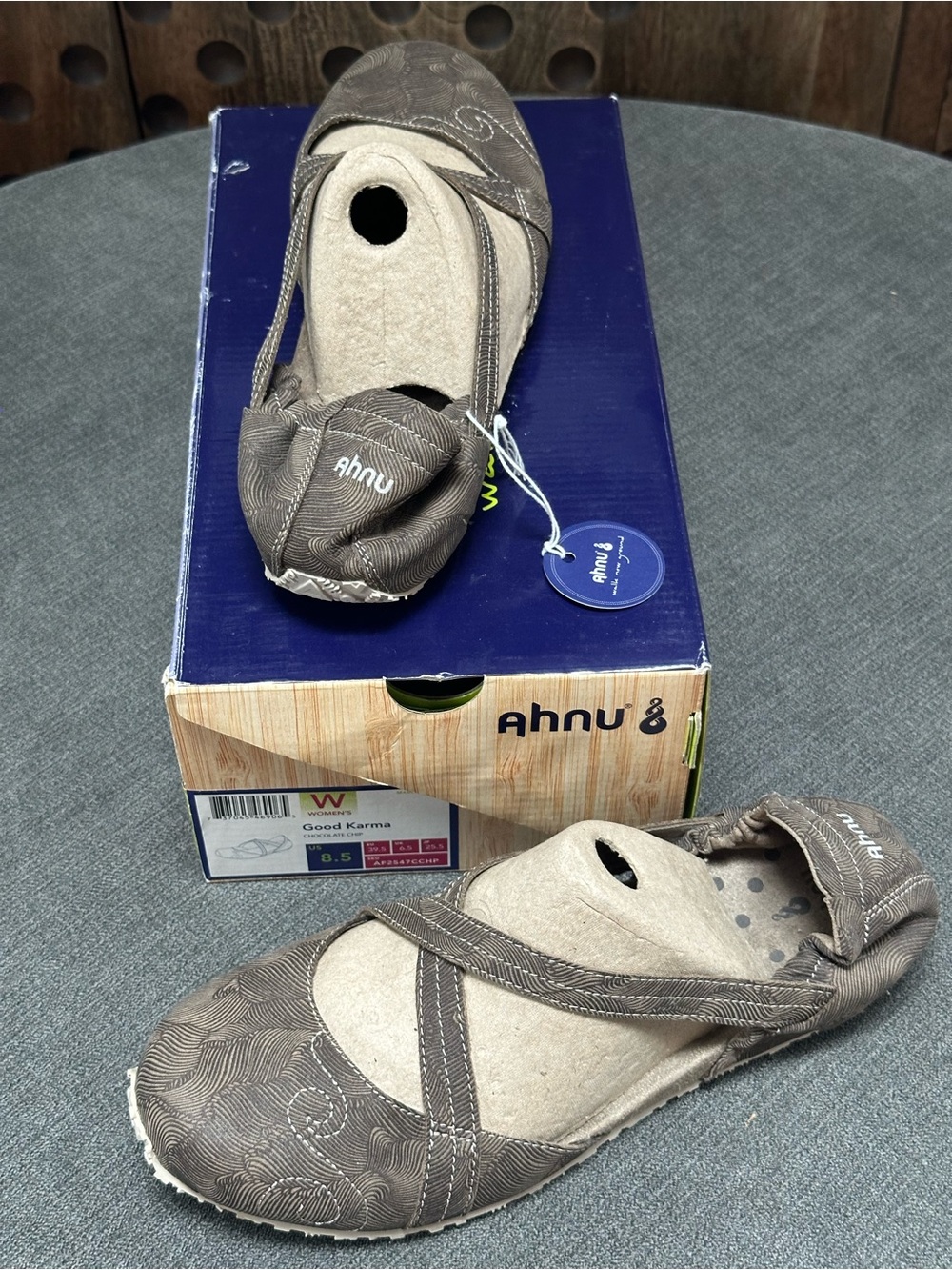 Ahnu Women Good Karma Mary Jane Flats - Brown & Tan